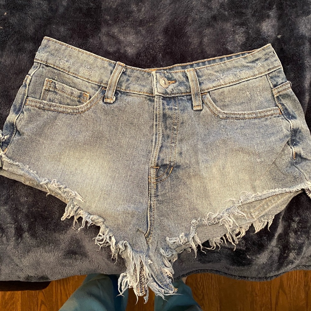 Vervet by flying monkey high rise jean shorts